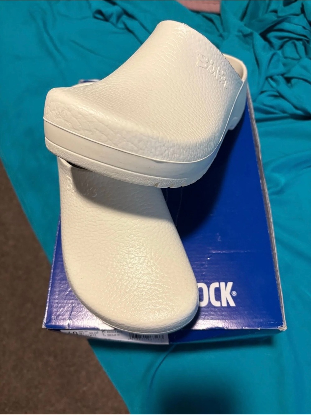 Birkenstock Super Birki White Clogs